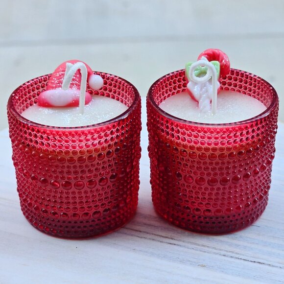 Handmade Holiday Candle ✦ Apple Cinnamon ✦ Soy Wax in 2oz Shot Glass NWT - Picture 5 of 7